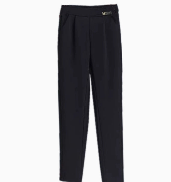 Tight-waisted Thin, Loose Slimming Large-sized 9-inch Harem Pants - D&A