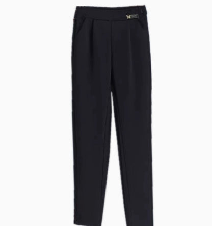 Tight-waisted Thin, Loose Slimming Large-sized 9-inch Harem Pants - D&A