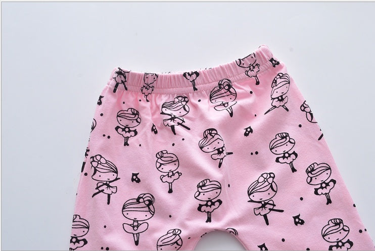 Infant Baby Girls Clothes Daddy's Little Girl T-shirt Cartoon Pants Headband Toddler Outfits Clothing Set - D&A