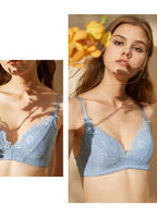 Corel Lace Thin Bra Without Steel Ring Bra - D&A