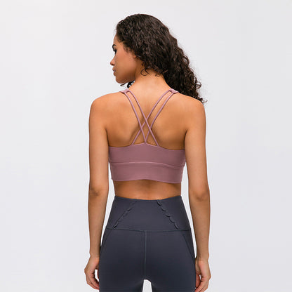 Sports bra fitness shockproof running bra without steel ring - D&A