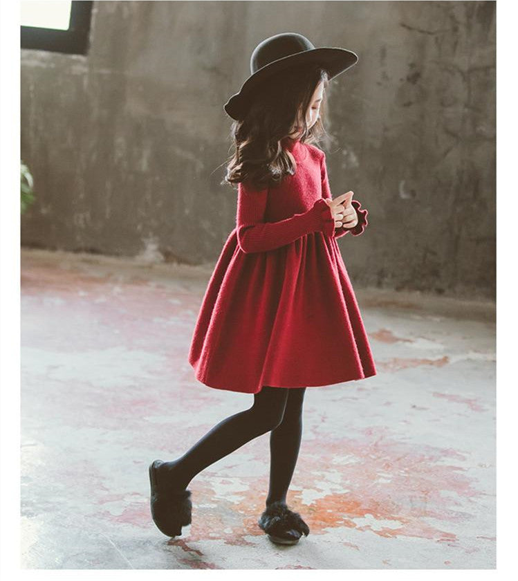 Girls' dresses in big kids knitting - D&A