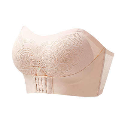 Front Closure Bra Strapless Wireless Push Up Anti-slip Bra - D&A