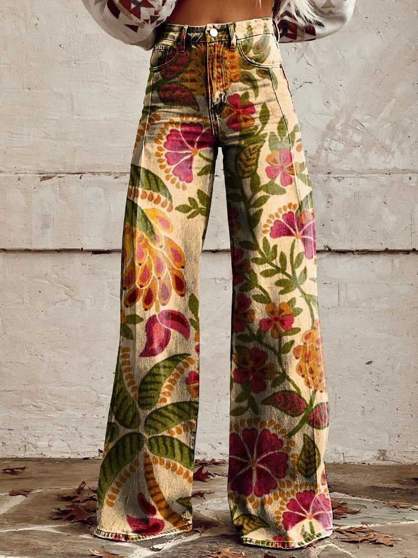 Hot Selling Plus Size Women's Casual Pants Thin Imitation Jeans E - D&A