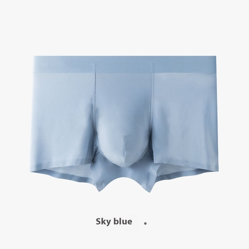 Seamless Men's Ice Silk Underwear Breathable Antibacterial Sky Blue - D&A