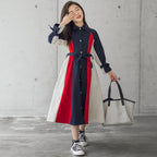 Korean Version Of The Big Kids Girls Multi-color Stitching Fashion A-line Skirt - D&A