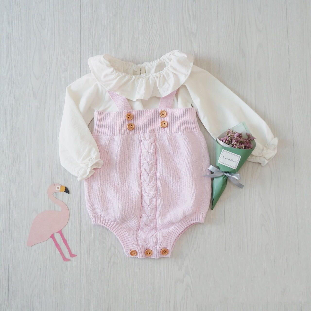 Knitted baby onesies - D&A