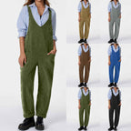 Casual Suspender Trousers Polar Fleece Tooling Style Jumpsuit