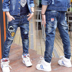 Boys Jeans Autumn And Winter New One-piece Velvet - D&A