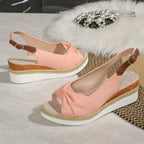 Bow Wedge Casual Sandals Women's Rubber - D&A