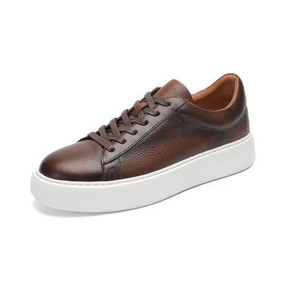 Top Layer Cowhide Men's Shoes Black Commute Leisure Coffee - D&A
