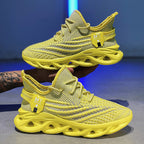 Flyknit Breathable Casual Sneaker Men's Mesh Surface Platform Running Shoes - D&A