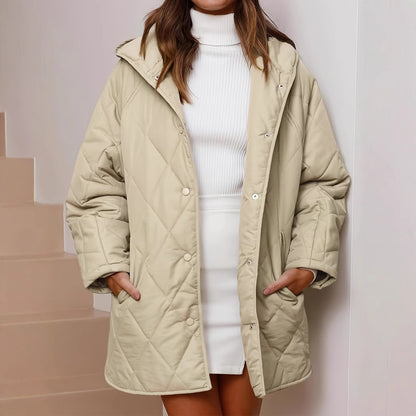 Women's Clothing Winter Mid-length Casual Loose Jacket - D&A