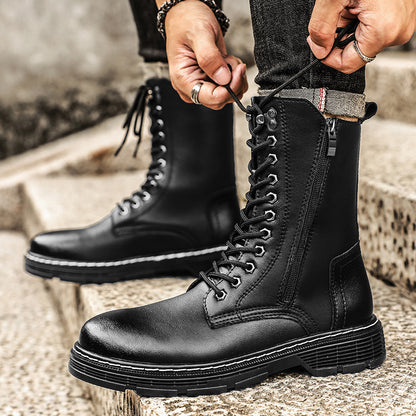 Autumn And Winter Plus Size Men's Long High-top Martin Boots - D&A