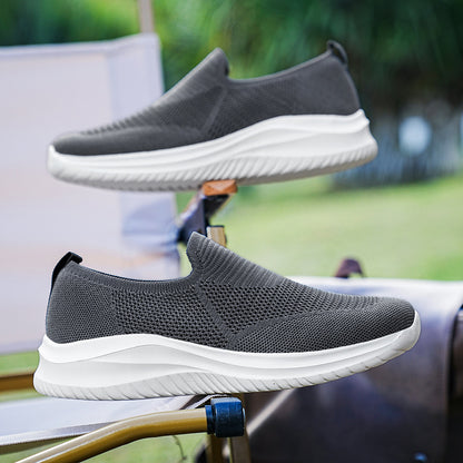Mesh Flying Woven Breathable Loafers Comfortable All-match Shoes - D&A