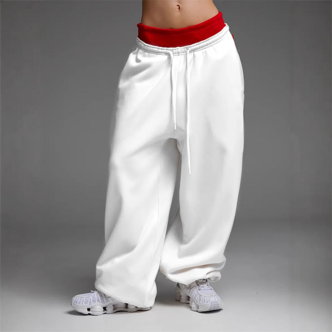 Casual Straight-leg Wide Leg Sweatpants - D&A