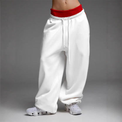 Casual Straight-leg Wide Leg Sweatpants - D&A