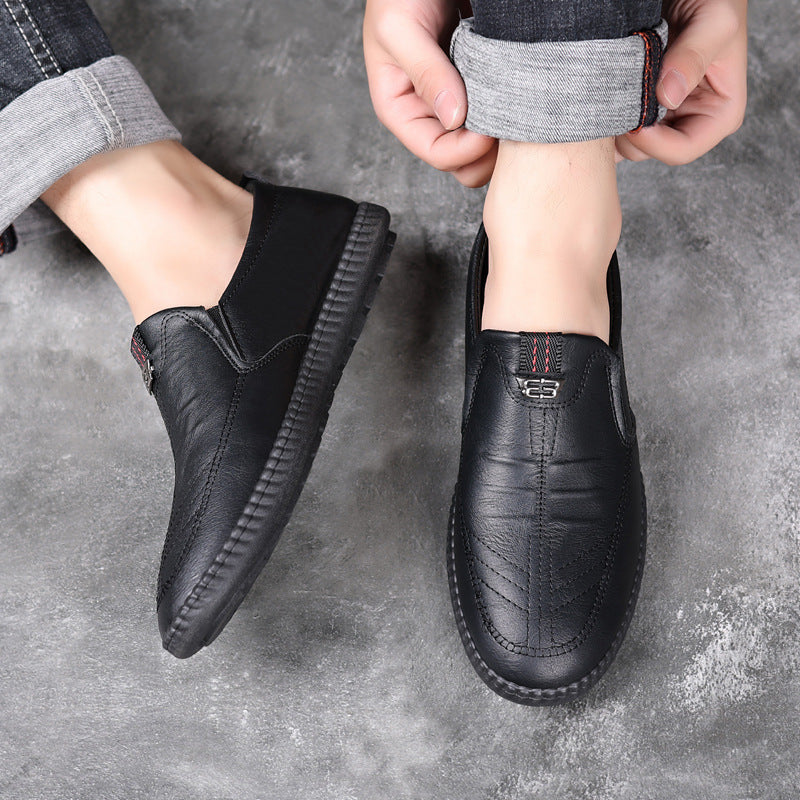 Spring And Summer Versatile Casual Middle-aged Men's Leather Shoes - D&A