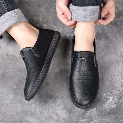Spring And Summer Versatile Casual Middle-aged Men's Leather Shoes - D&A