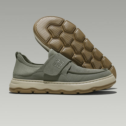 Perforated Breathable Velcro Casual All-matching Men's Shoes - D&A
