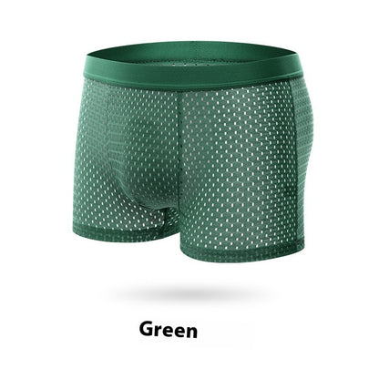 Ice Silk Mesh Men's Underwear Green - D&A