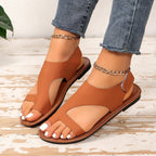 Women's Cross-strap Flat Sandals Retro Style Broadband - D&A