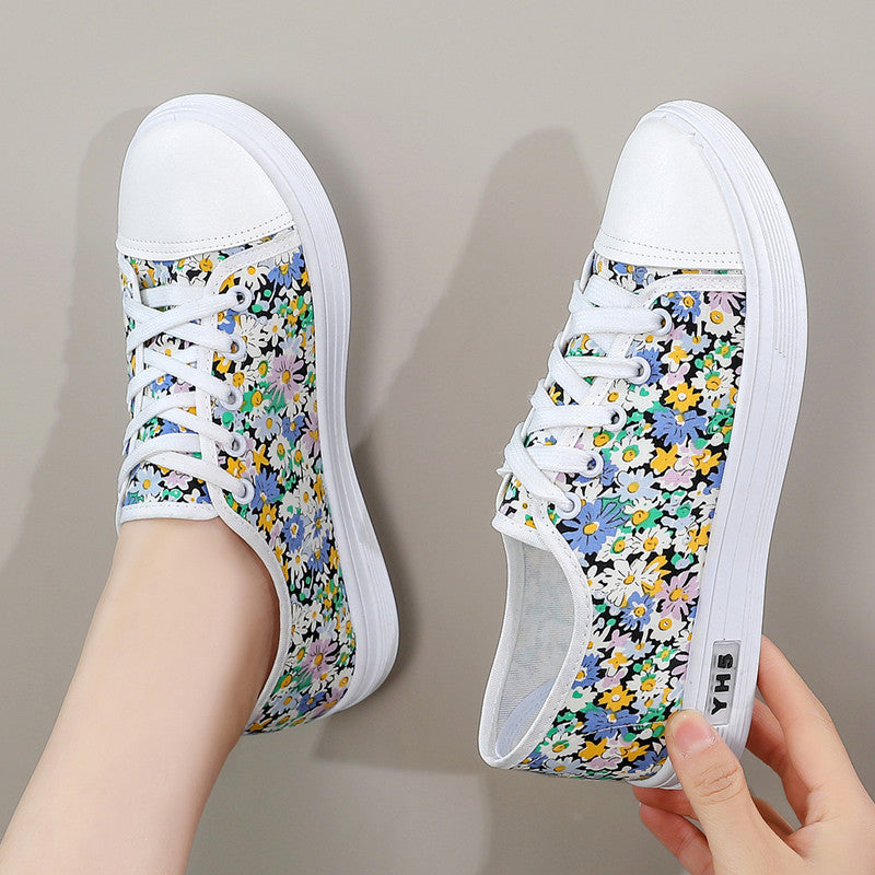 Breathable Versatile Cross-border Student Cloth Shoes B85 Green - D&A