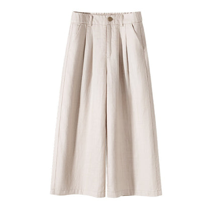 Thin Casual Straight-leg Cotton And Linen Wide-leg Pants - D&A
