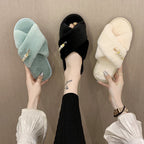 New Cross Cotton Slippers Home Casual Floor Slippers - D&A