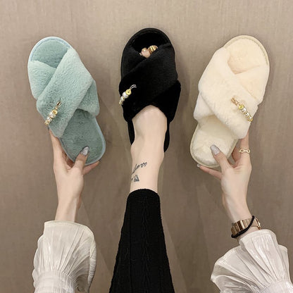 New Cross Cotton Slippers Home Casual Floor Slippers - D&A
