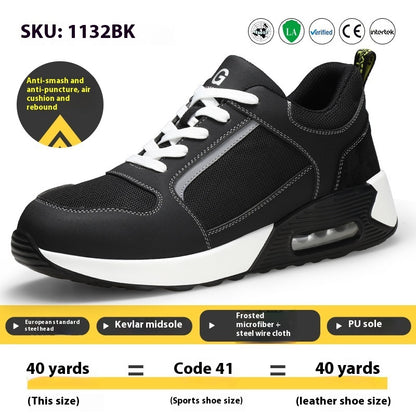 Labor Protection Shoes Men's Attack Shield And Anti-stab Summer H1132BK - D&A