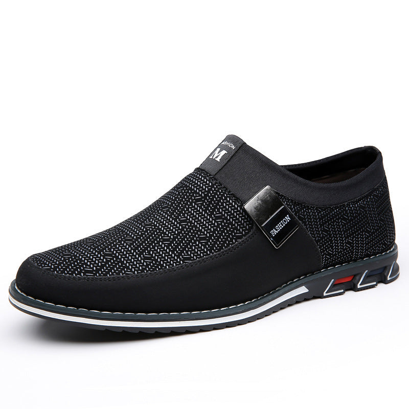 Casual Shoes Flat Low-top Men's Shoes 32862 Black - D&A