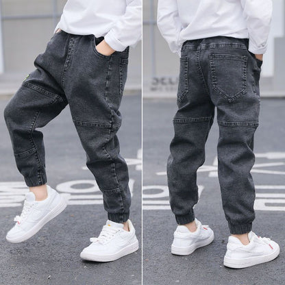 Boys' Jeans Spring And Autumn Models New Spring Dark Grey - D&A