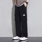 Men's Summer New Ice Silk Overalls Black - D&A