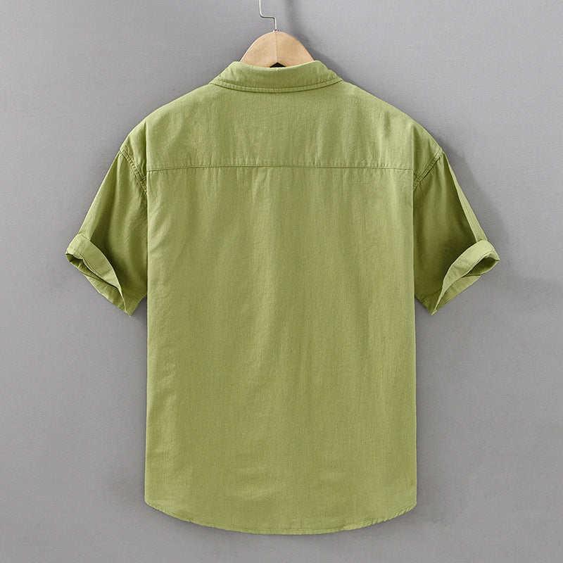 Summer Men's Casual Short-sleeved Cotton Shirt - D&A