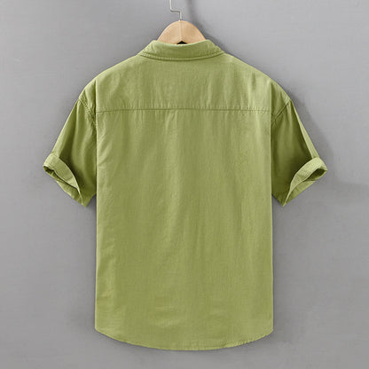 Summer Men's Casual Short-sleeved Cotton Shirt - D&A