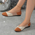 Plus Size Flyknit Color Matching Round Head Leisure Shoes - D&A