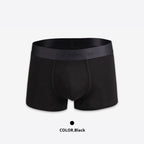 Men's Fashion Solid Color Underwear Boxers Black - D&A