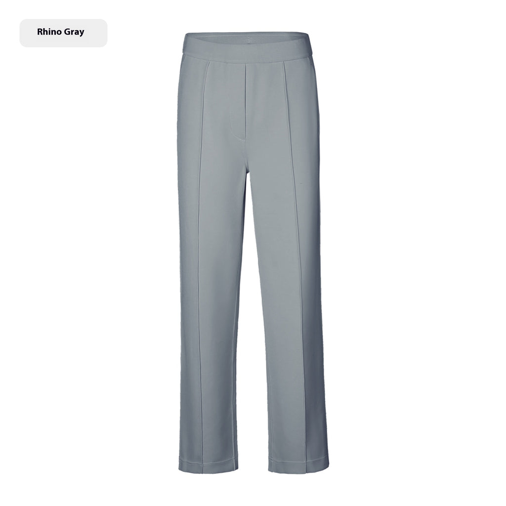 Mid Waist Loose Track Casual All-matching Straight Pants Rhino Gray - D&A