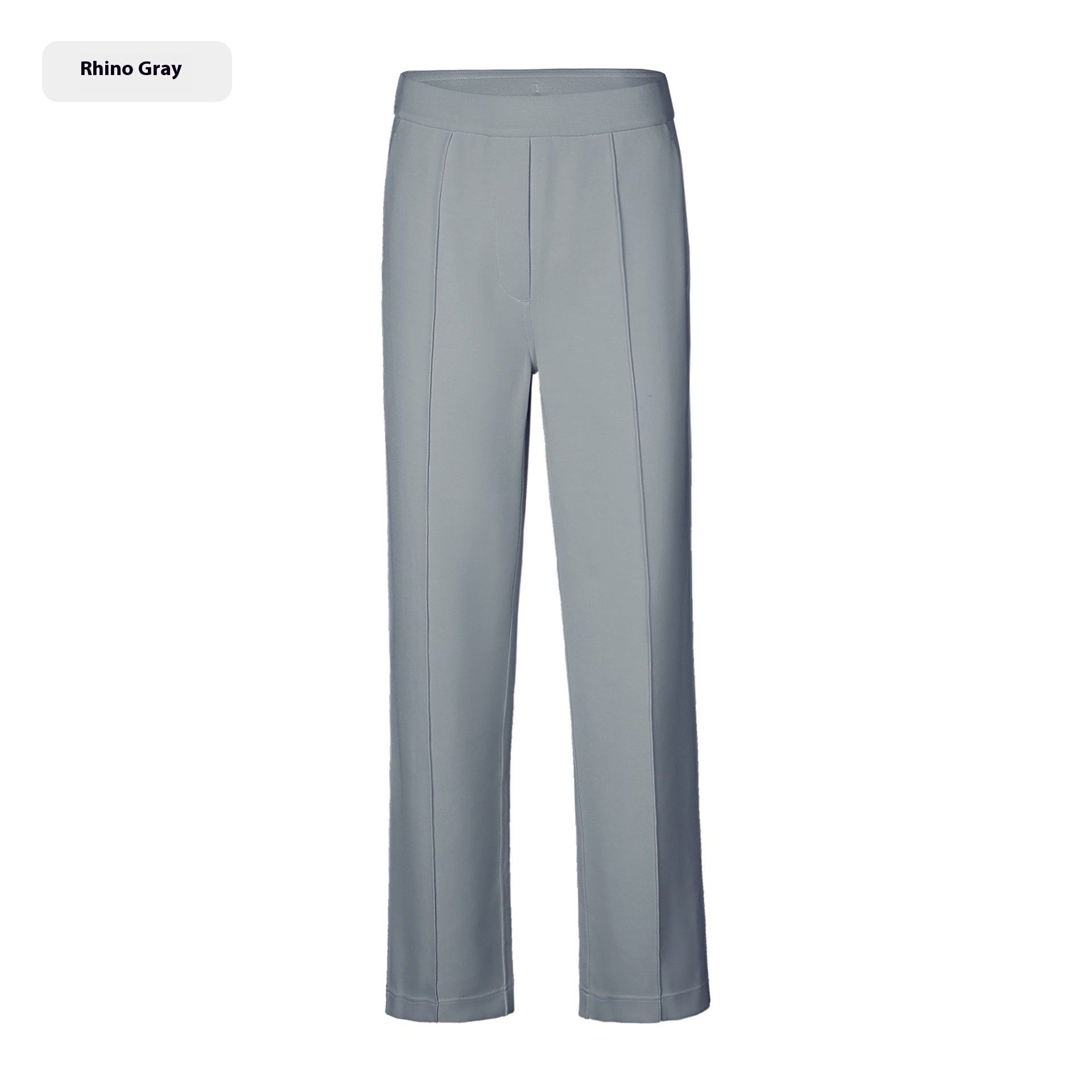 Mid Waist Loose Track Casual All-matching Straight Pants Rhino Gray - D&A