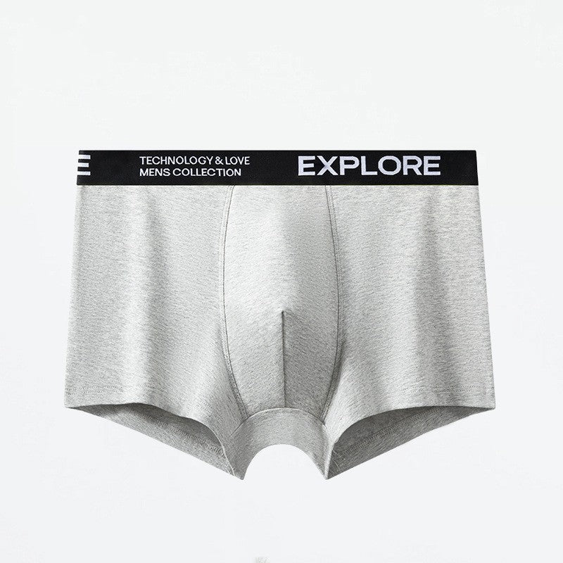 Men's Cotton Class A Breathable Underwear Gray And Black - D&A
