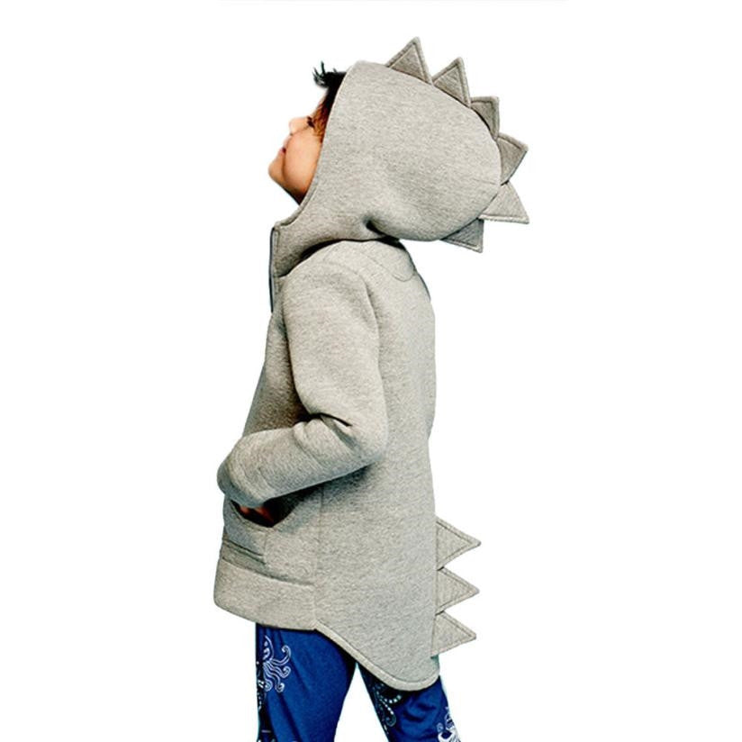 Boys Clothes Kids Baby Boy Jacket Dinosaur Hooded Coat - D&A