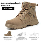 Combat Boots Male High Ankle Safety Shoes - D&A