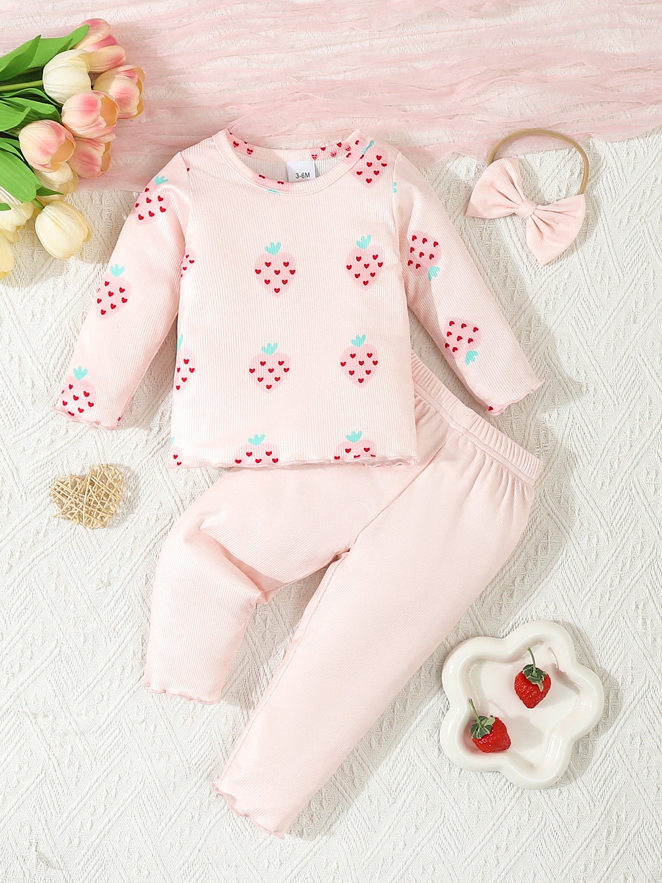 Infant Printing 3-piece Set Suit - D&A