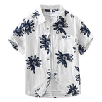 8286 Japanese Trendy Printed Short Sleeve Shirt - D&A
