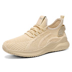 Soft Bottom Pure Color All-matching Breathable Casual Shoes Beige - D&A