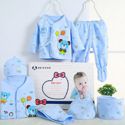 Pure Cotton Newborn Gift Set Maternal and Baby Products Blue 59cm - D&A