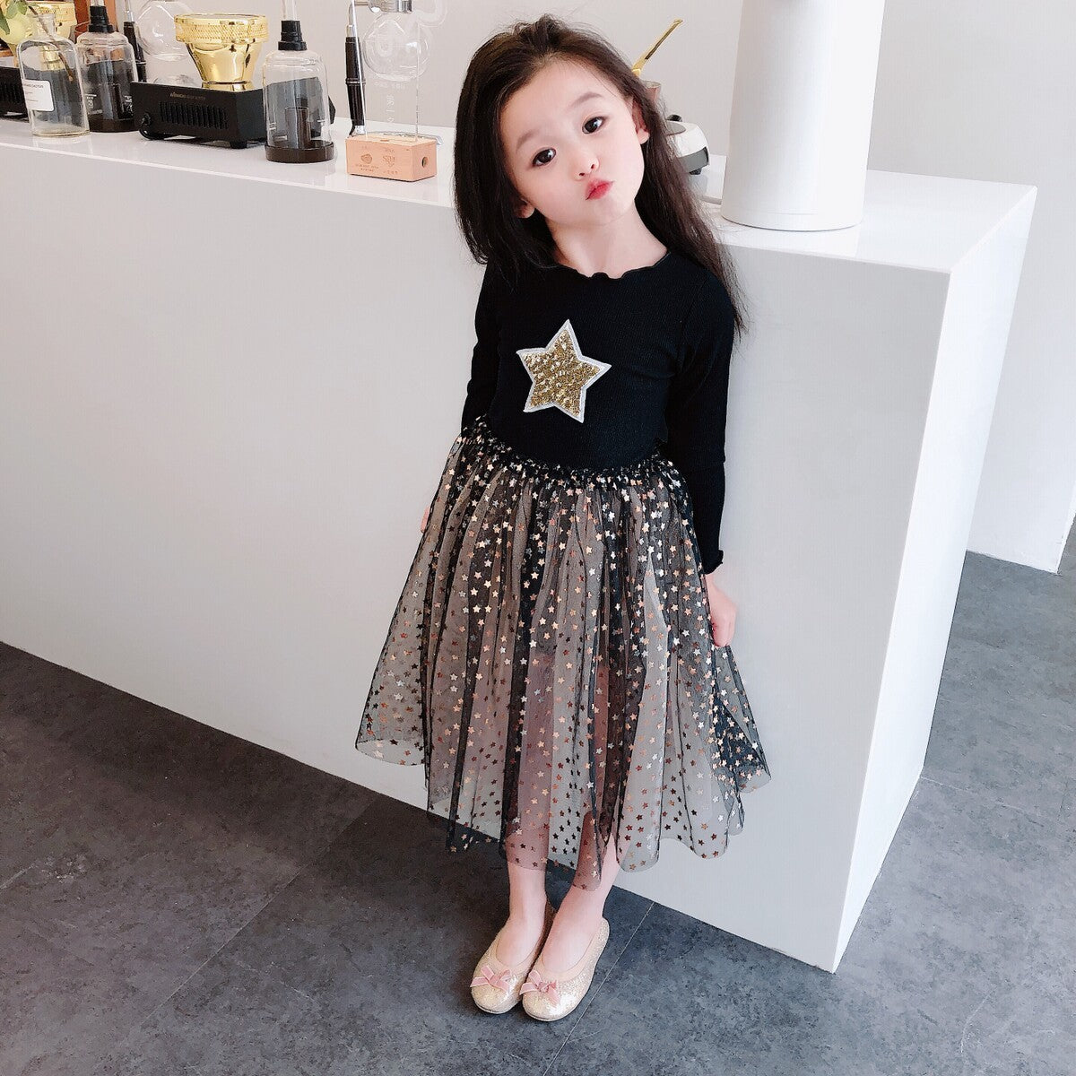 Girls' dresses 01Black Star - D&A