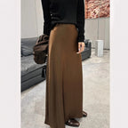 Simple Graceful Draping Acetate Satin Fishtail Skirt For Women - D&A