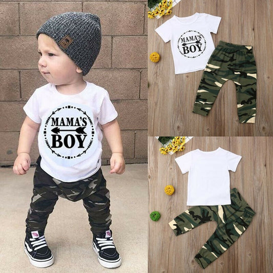 Summer Boy Clothes Cotton T-Shirt Pants - D&A